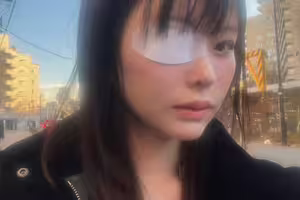 變成獨眼龍!松本麗鈴(原 明日見未来)被前男友打到受傷。 變成獨眼龍!松本麗鈴(原 明日見未来)被前男友打到受傷。